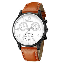 Load image into Gallery viewer, Leather Military Casual Watch
