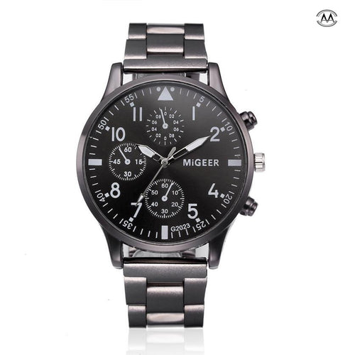 Crystal Stainless Steel Analog Watch